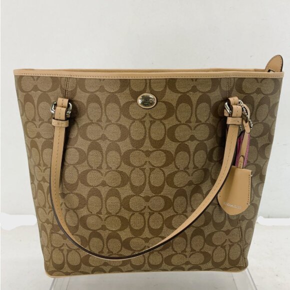 COACH Peyton Signature Zip Top Tote– F28365 Light Khaki/ MSRP $328 - Picture 14 of 15